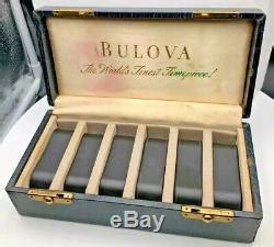 bulova case with metal trim box|Bulova Display Case .